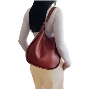 Tote Le Monde London Cognac Mahogany Rosewood Bucket Bag